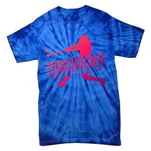 Funny Joke Baseball Touchdown Joke Gift Design Gift Tie-Dye T-Shirt