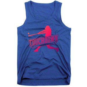 Funny Joke Baseball Touchdown Joke Gift Design Gift Tank Top