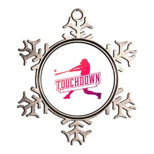 Funny Joke Baseball Touchdown Joke Gift Design Gift Metallic Star Ornament