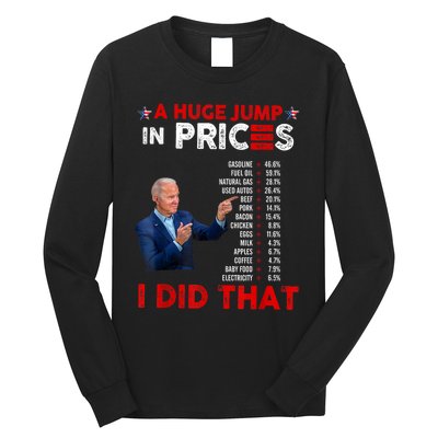 Funny Joe Biden Us Crisis I Did That Anti Biden Liberals Long Sleeve Shirt