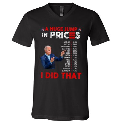 Funny Joe Biden Us Crisis I Did That Anti Biden Liberals V-Neck T-Shirt