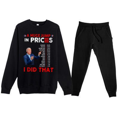 Funny Joe Biden Us Crisis I Did That Anti Biden Liberals Premium Crewneck Sweatsuit Set