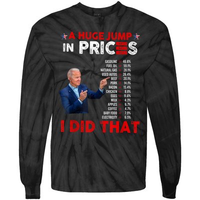 Funny Joe Biden Us Crisis I Did That Anti Biden Liberals Tie-Dye Long Sleeve Shirt