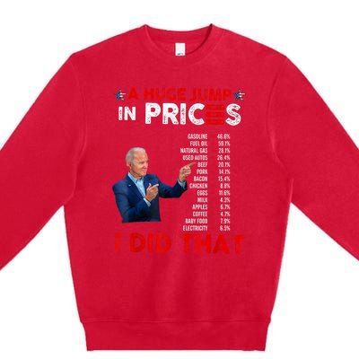 Funny Joe Biden Us Crisis I Did That Anti Biden Liberals Premium Crewneck Sweatshirt