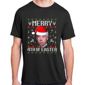 Funny Joe Biden Merry 4th Of Easter Ugly Christmas Sweater Adult ChromaSoft Performance T-Shirt