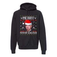 Funny Joe Biden Merry 4th Of Easter Ugly Christmas Sweater Premium Hoodie