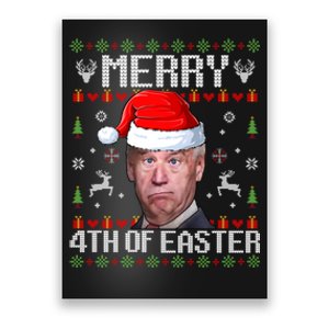 Funny Joe Biden Merry 4th Of Easter Ugly Christmas Sweater Poster