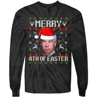 Funny Joe Biden Merry 4th Of Easter Ugly Christmas Sweater Tie-Dye Long Sleeve Shirt