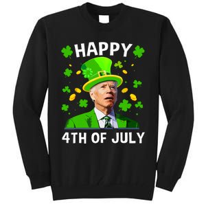 Funny Joe Biden St Patricks Day Happy 4th Of July Confused Tall Sweatshirt