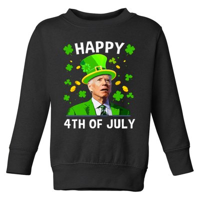 Funny Joe Biden St Patricks Day Happy 4th Of July Confused Toddler Sweatshirt