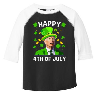 Funny Joe Biden St Patricks Day Happy 4th Of July Confused Toddler Fine Jersey T-Shirt