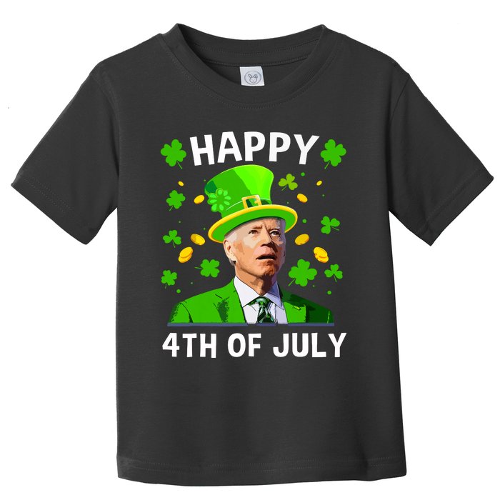 Funny Joe Biden St Patricks Day Happy 4th Of July Confused Toddler T-Shirt