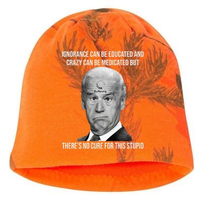 Funny Joe Biden No Cure For This Stupid Anti Biden Liberals Kati - Camo Knit Beanie