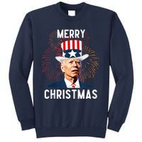 Funny Joe Biden Merry Christmas For Fourth Of July Funny Biden Sweatshirt