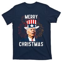 Funny Joe Biden Merry Christmas For Fourth Of July Funny Biden T-Shirt