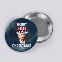 Funny Joe Biden Merry Christmas For Fourth Of July Funny Biden Button