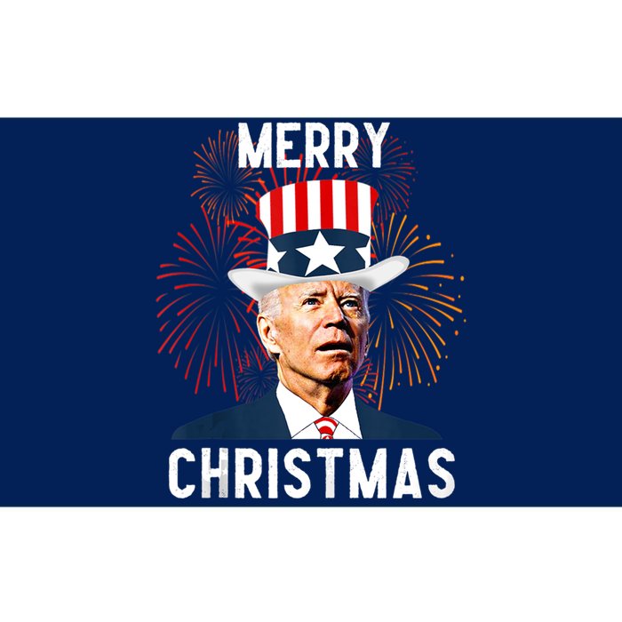 Funny Joe Biden Merry Christmas For Fourth Of July Funny Biden Bumper Sticker