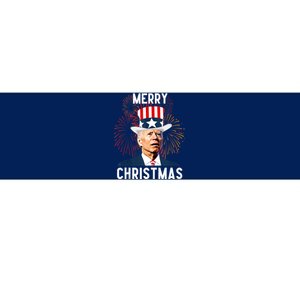 Funny Joe Biden Merry Christmas For Fourth Of July Funny Biden Bumper Sticker