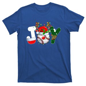 Funny Joy Baseball Santa Hat Reindeer Christmas Lights Xmas Meaningful Gift T-Shirt