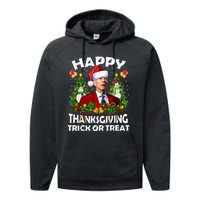 Funny Joe Biden Confused Happy Thanksgiving For Christmas Performance Fleece Hoodie