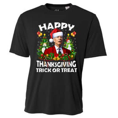 Funny Joe Biden Confused Happy Thanksgiving For Christmas Cooling Performance Crew T-Shirt