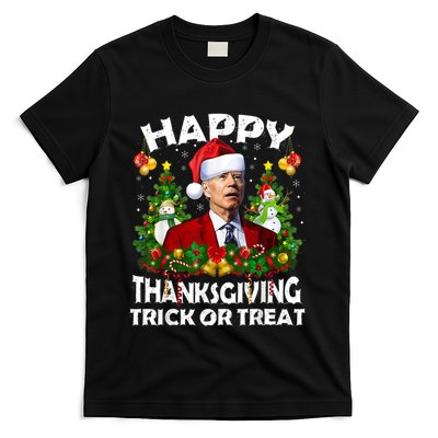 Funny Joe Biden Confused Happy Thanksgiving For Christmas T-Shirt