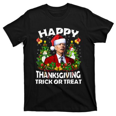 Funny Joe Biden Confused Happy Thanksgiving For Christmas T-Shirt