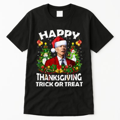 Funny Joe Biden Confused Happy Thanksgiving For Christmas Tall T-Shirt