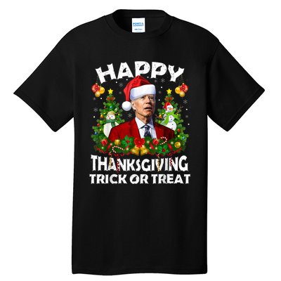 Funny Joe Biden Confused Happy Thanksgiving For Christmas Tall T-Shirt