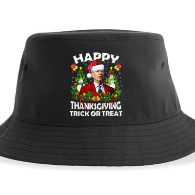 Funny Joe Biden Confused Happy Thanksgiving For Christmas Sustainable Bucket Hat