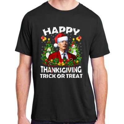 Funny Joe Biden Confused Happy Thanksgiving For Christmas Adult ChromaSoft Performance T-Shirt