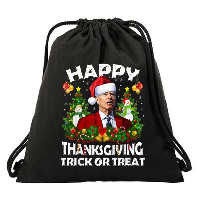 Funny Joe Biden Confused Happy Thanksgiving For Christmas Drawstring Bag