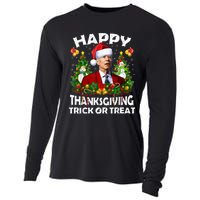 Funny Joe Biden Confused Happy Thanksgiving For Christmas Cooling Performance Long Sleeve Crew