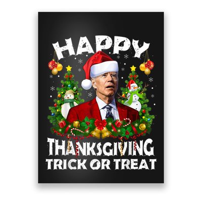 Funny Joe Biden Confused Happy Thanksgiving For Christmas Poster