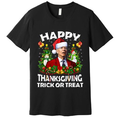 Funny Joe Biden Confused Happy Thanksgiving For Christmas Premium T-Shirt