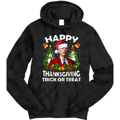 Funny Joe Biden Confused Happy Thanksgiving For Christmas Tie Dye Hoodie