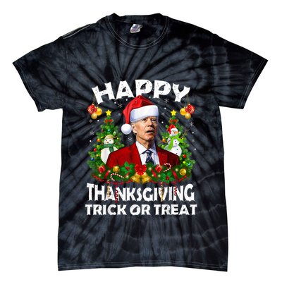 Funny Joe Biden Confused Happy Thanksgiving For Christmas Tie-Dye T-Shirt