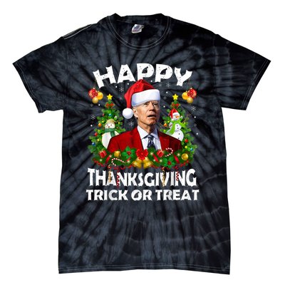 Funny Joe Biden Confused Happy Thanksgiving For Christmas Tie-Dye T-Shirt