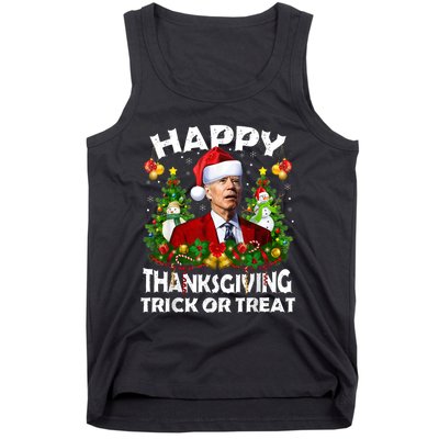 Funny Joe Biden Confused Happy Thanksgiving For Christmas Tank Top