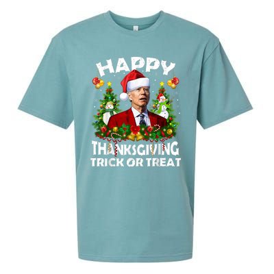 Funny Joe Biden Confused Happy Thanksgiving For Christmas Sueded Cloud Jersey T-Shirt