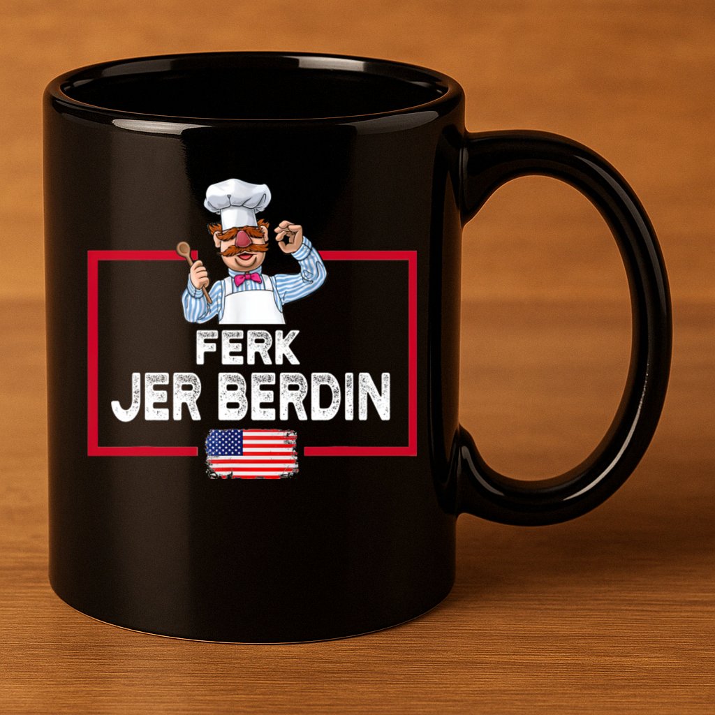 Ferk Jer Berdin Usa American Flag 11oz C Handle Ceramic Mug