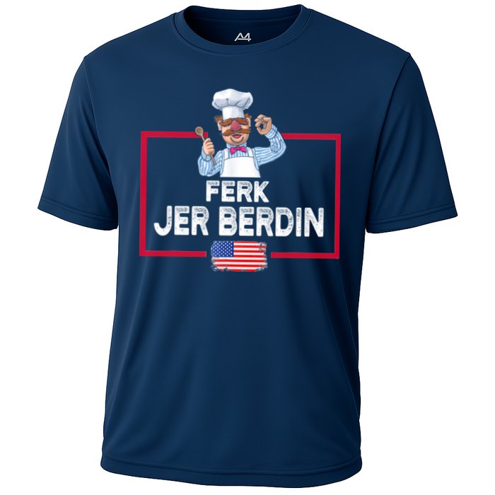 Ferk Jer Berdin Usa American Flag Cooling Performance Crew T-Shirt