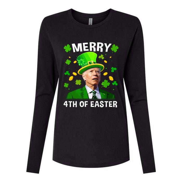 Funny Joe Biden St Patricks Day Merry 4th Of Easter Womens Cotton Relaxed Long Sleeve T-Shirt