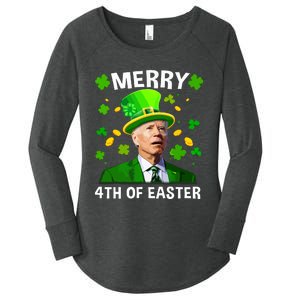 Funny Joe Biden St Patricks Day Merry 4th Of Easter Women's Perfect Tri Tunic Long Sleeve Shirt