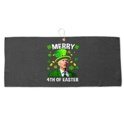 Funny Joe Biden St Patricks Day Merry 4th Of Easter Large Microfiber Waffle Golf Towel