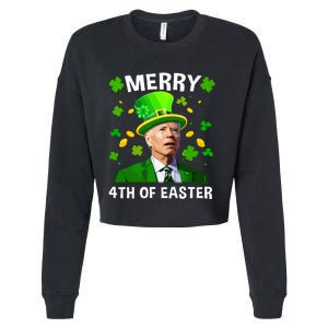 Funny Joe Biden St Patricks Day Merry 4th Of Easter Cropped Pullover Crew