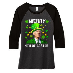 Funny Joe Biden St Patricks Day Merry 4th Of Easter Women's Tri-Blend 3/4-Sleeve Raglan Shirt