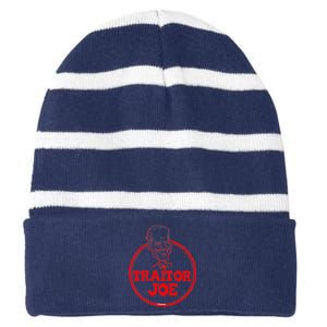 Funny Joe Biden  Striped Beanie with Solid Band