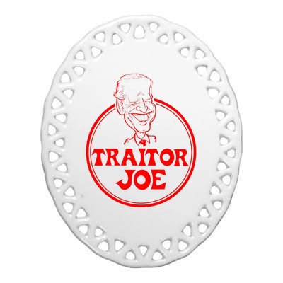 Funny Joe Biden  Ceramic Oval Ornament