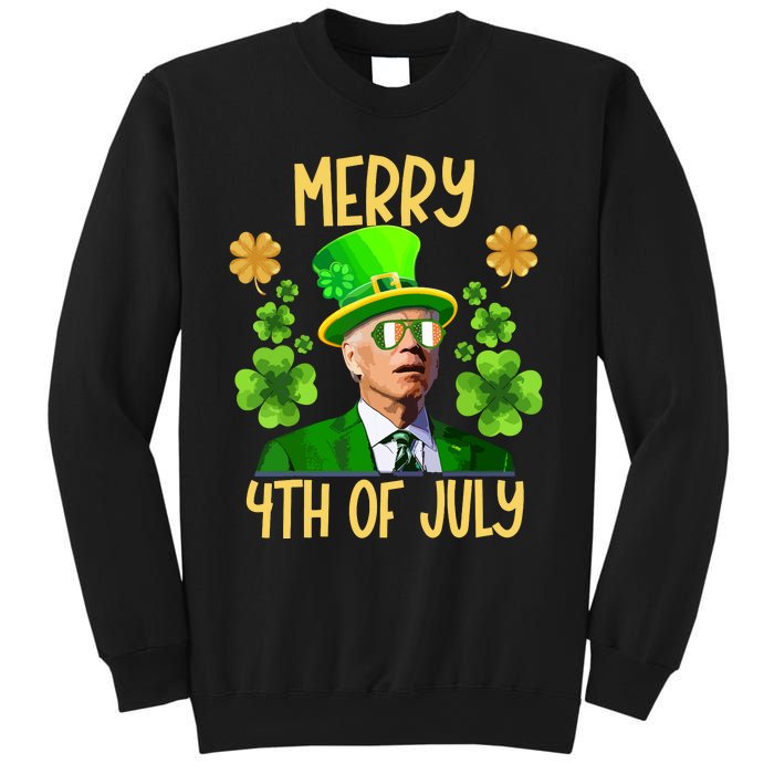 Funny Joe Biden St Patricks Day Merry 4th Of July Sarcastic Sweatshirt